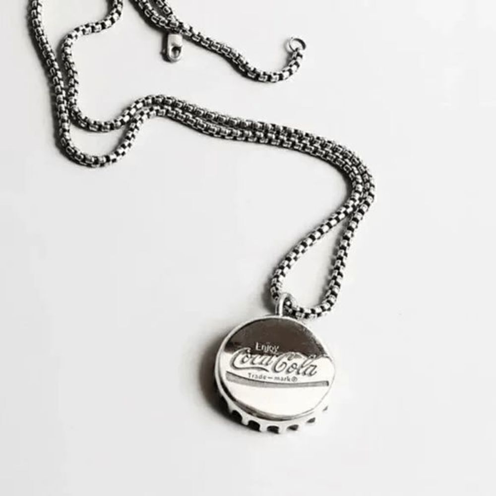 Coca Cola Cap Sterling Silver Unisex Pendant Necklace